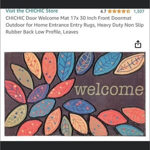 Amazon Colorful Leaf Welcome Mat